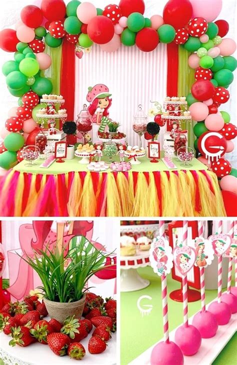 Adventurous Strawberry Shortcake's Party Tablescape