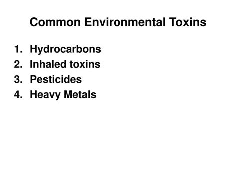 PPT - Common Environmental Toxins PowerPoint Presentation, free ...