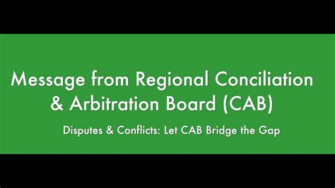 Message from Conciliation and Arbitration Board for Western US - YouTube