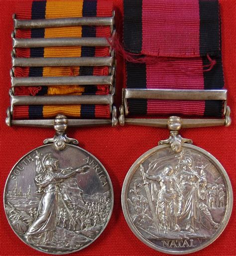 **SOLD** BRITISH ARMY BOER WAR QUEENS SOUTH AFRICA & NATAL MEDAL ...