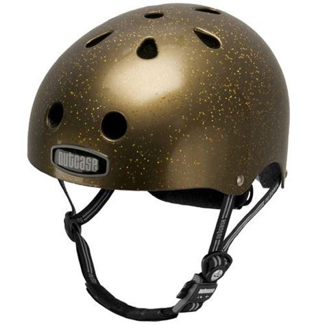Gold (Sparkle) helmet by Nutcase. $60 | Cool bike helmets