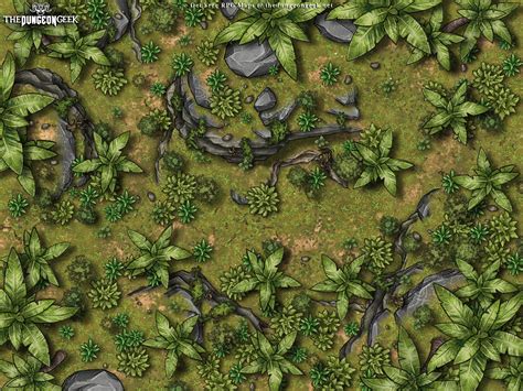 Free RPG Battle Map Pack- Jungle Day & Night – The Dungeon Geek