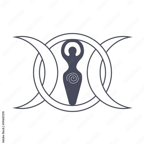 Vector illustration for Wiccan community: Spiral Goddess also known as ...