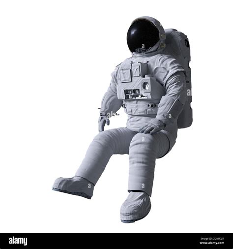 sitting astronaut, isolated on white background Stock Photo - Alamy