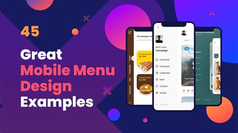 45 Examples of Great Mobile Menu Design and 6 Best Practices