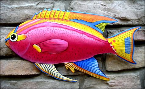 TROPICAL FISH Metal Wall Art 19 Island Decor Outdoor - Etsy