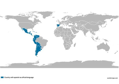 Spanish Language World Map