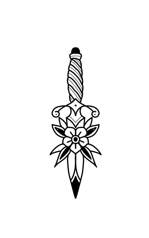 Traditional Tattoo Black And White, Small Traditional Tattoo, Traditional Tattoo Flowers, Neue ...