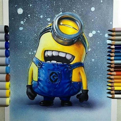 Pin by Pooja Walavalkar on Arts & Drawings..☆ | Minion painting, Minion ...