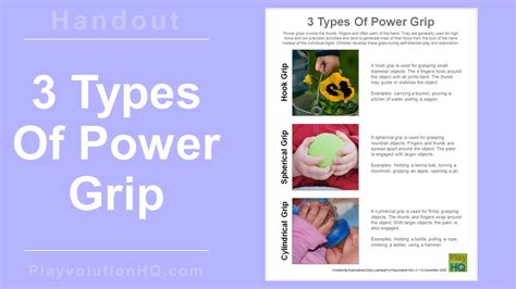 Handout | 3 Types Of Power Grip