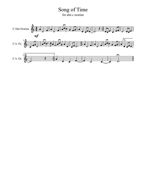 Song of Time Sheet music | Musescore.com