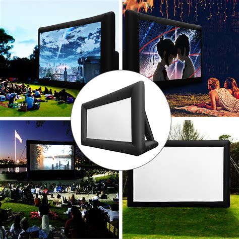 VEVOR Inflatable Movie Screen, 16ft, Portable Huge Inflatable Projector Screen, Air Blower ...