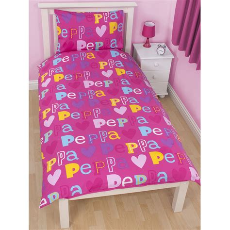 OFFICIAL PEPPA PIG DUVET COVERS SETS SINGLE DOUBLE FITTED SHEET KIDS | eBay