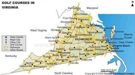 Virginia Golf Courses Map