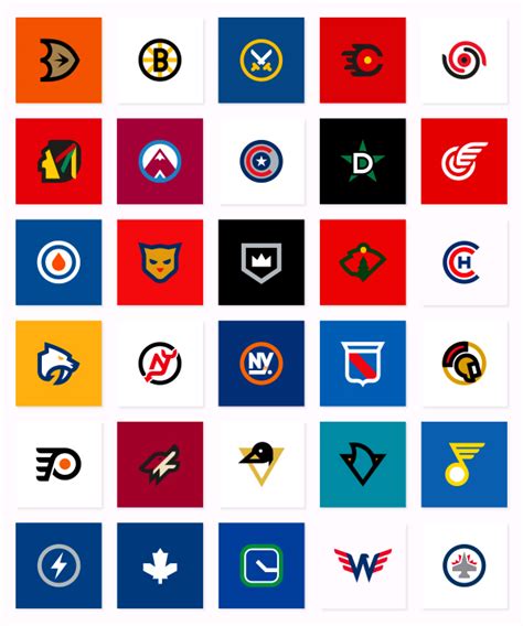 Minimalist NHL logos | Baboon