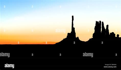 Sunrise over Totem Pole Monument Valley Navajo Tribal Park Utah USA Stock Photo - Alamy