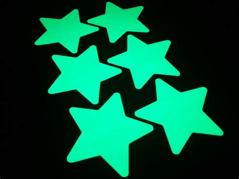 Glow in the Dark STARS large Stickers Peel and Stick Decals - Etsy