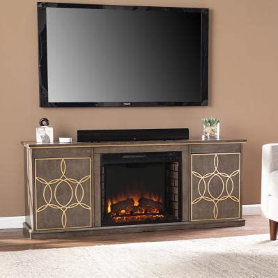 Yardlynn Electric Fireplace Console w/ Media Storage