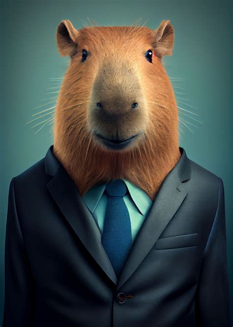 'Capybara Suit' Poster by DecoyDesign | Displate