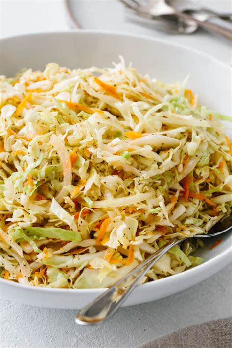 Vinegar Coleslaw Recipe (No Mayo Coleslaw) | Downshiftology