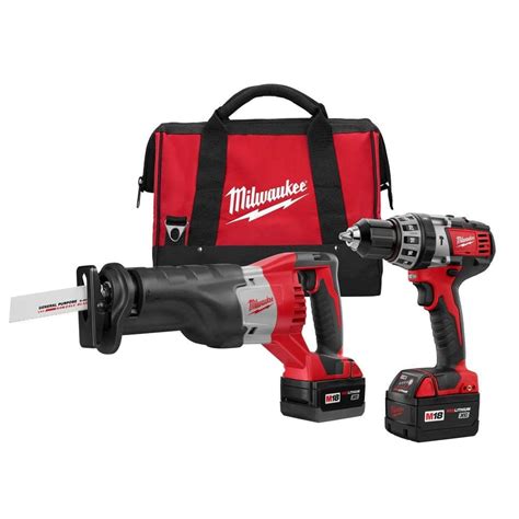 Milwaukee M18 18-Volt Lithium-Ion Cordless Hammer Drill/SAWZALL Combo Kit (2-Tool)-2694-22 - The ...