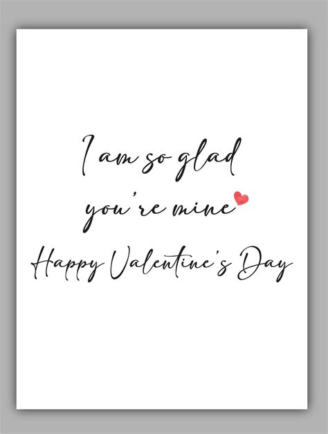 Printable Valentine Card, Printable Heart Valentine's Day Card, Printable Card / Instant ...