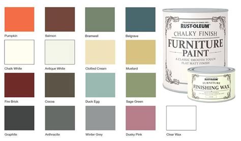 Rust-Oleum Chalk Paint Colour Chart