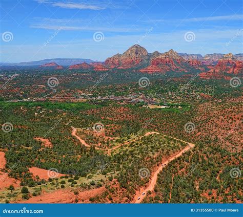 Sedona Aerial View stock photo. Image of rock, dark, park - 31355580