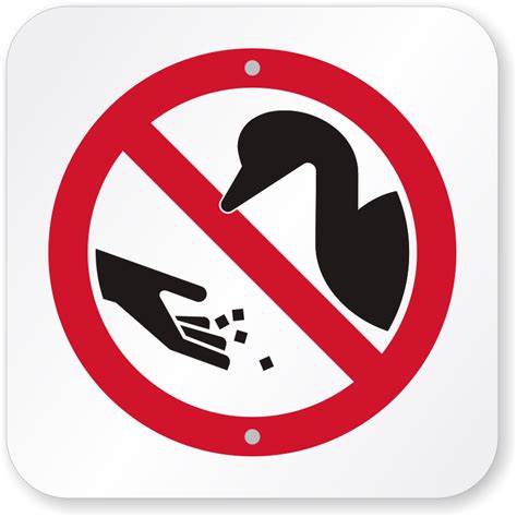 Do Not Feed Ducks Symbol Sign | Premium Quality | Best Prices, SKU: K-0537