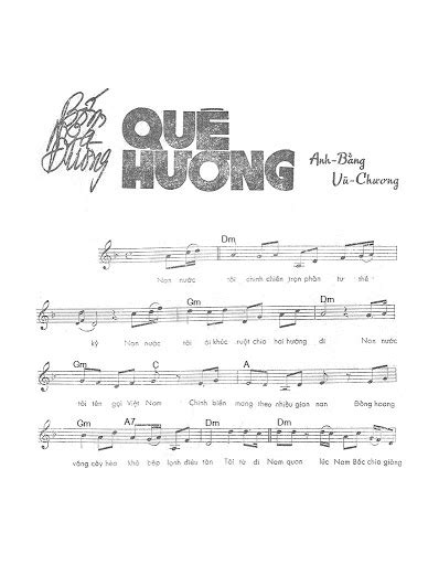 Bốn ngã đường quê hương – Sheet nhạc Piano