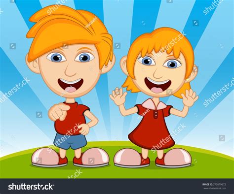 Children Playing Park Cartoon Vector Illustration Stock Vector (Royalty ...