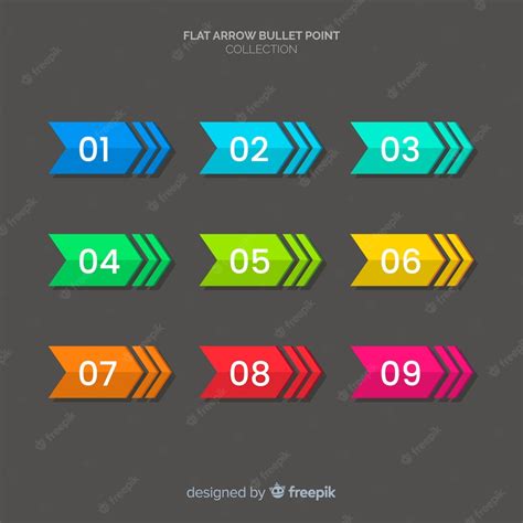 Premium Vector | Colorful bullet point collection