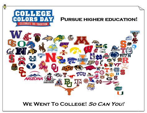 College Colors Day Flyer, Activities, and Graduation Cap Template | College colors, College ...