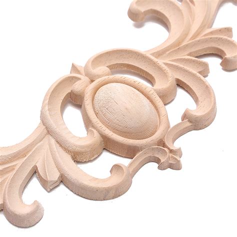 Wood Carved Applique Frame Onlay Furniture Decoration Unpainted | Alex NLD