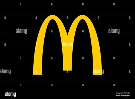 McDonald's, Logo, Black background Stock Photo - Alamy