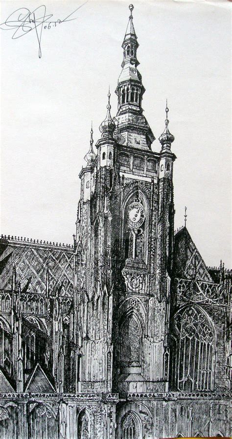 Ink Sketch Gothic Church by sabrina-karas on DeviantArt