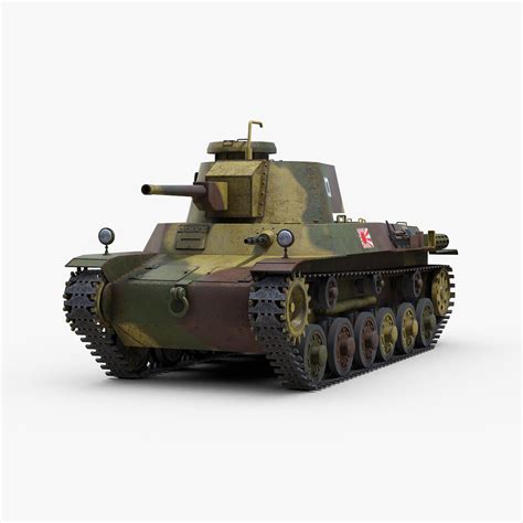 Type 1 Chi He Japanese Tank 3D Model $179 - .max .obj .fbx .3ds - Free3D