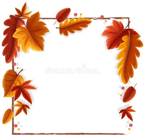 An autumn leaves frame stock vector. Illustration of ornament - 122871983