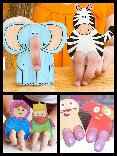 Finger Puppets, Free Printables. | Puppet crafts, Puppets for kids, Puppets diy