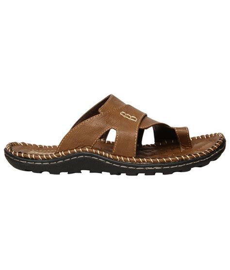 Bata Brown Leather Slippers Price in India- Buy Bata Brown Leather Slippers Online at Snapdeal