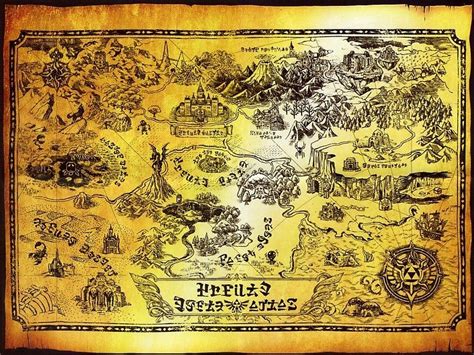 Hyrule Map Legend of Zelda | Legend of zelda, Legend of zelda poster, Map