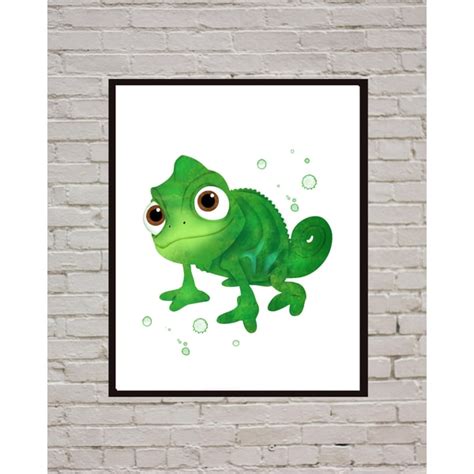 Pascal Tangled Rapunzel Disney Art Print Digital Files decor | Inspire ...