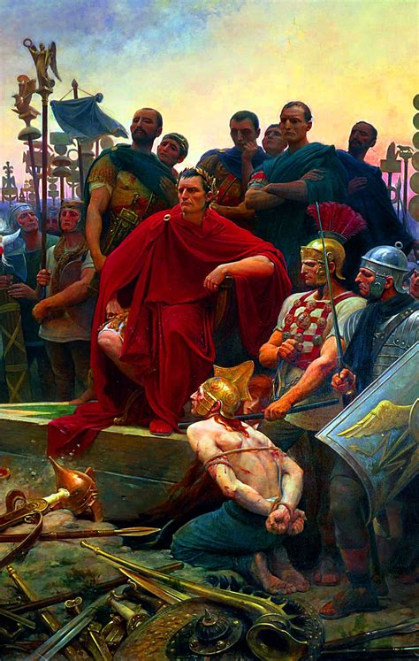 Julius Caesar with Gallic captives after the Battle of Alesia | Roman ...