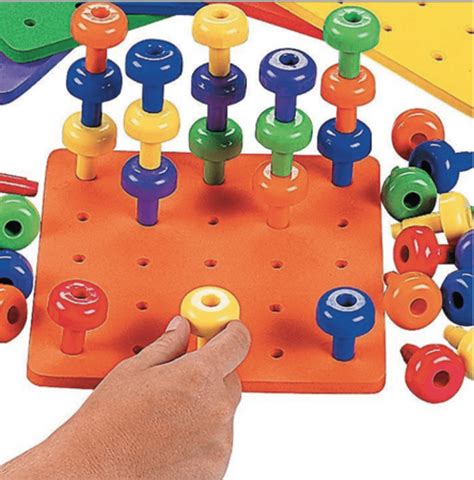 Stack It High! Pegs and Foam Peg Board - Toys - 186 Pieces - Walmart.com