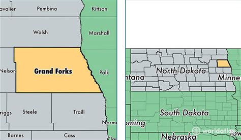 Grand Forks County, North Dakota / Map of Grand Forks County, ND ...