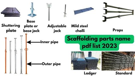 Scaffolding parts name pdf full list 2023 | Scaffolding parts, Scaffolding, Scaffolding materials