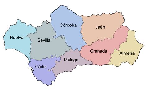 Mapa de España físico, con provincias o ríos para imprimir | Mapa de andalucia, Provincias de ...