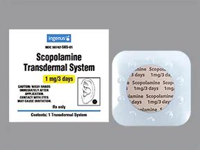 Transderm Scop (scopolamine) dosing, indications, interactions, adverse ...