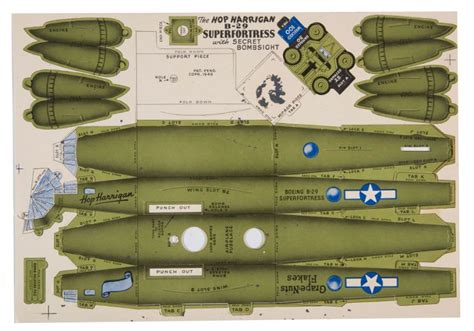 Hop Harrigan Cereal_B-29-Superfortress-fuselage | Paper airplane models, Model planes, Model ...