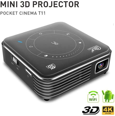 4000 Lumens DLP 3D Mini Projector Android Full 1080P Home Cinema ...